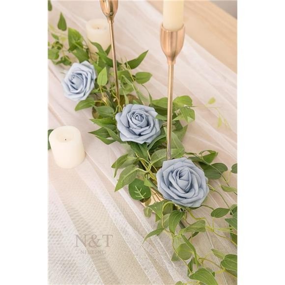 Artificial Flowers 25pcs Foam Roses Fake Flowers DIY Wedding Party Cake Decor - Picture 2 of 5